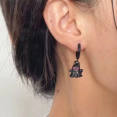 Ghostly Skull Earrings: Halloween Fashion